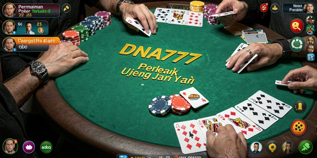 Tampilan menarik dari gameplay Poker di DNA777.