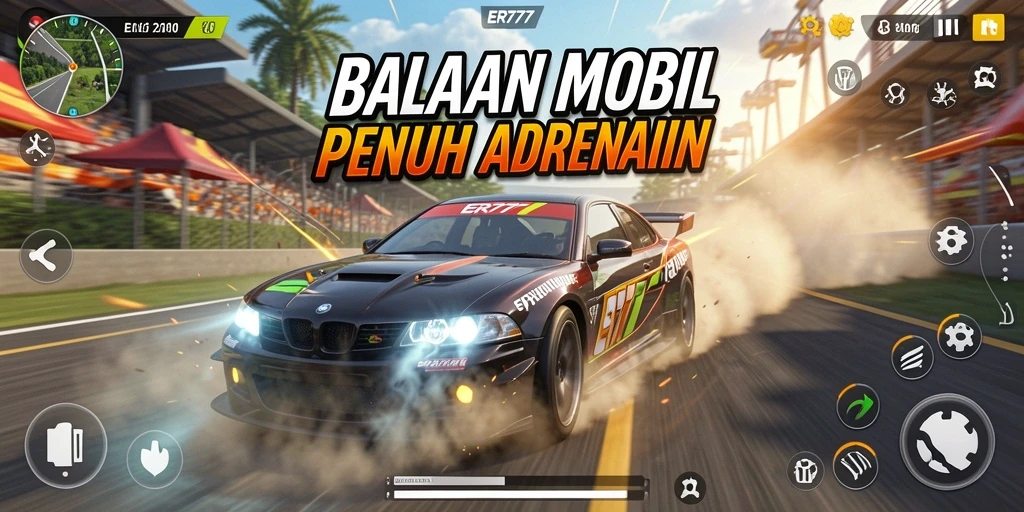 Gameplay seru dengan balapan mobil yang mendebarkan.