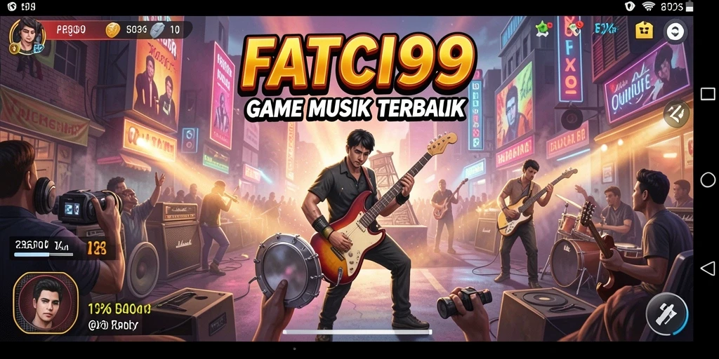 Tampilan gameplay interaktif <strong>FATCI99</strong> yang menggugah semangat bermain musik.