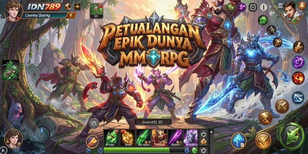 Screenshot gameplay IDN789 menampilkan aksi seru dalam MMORPG.