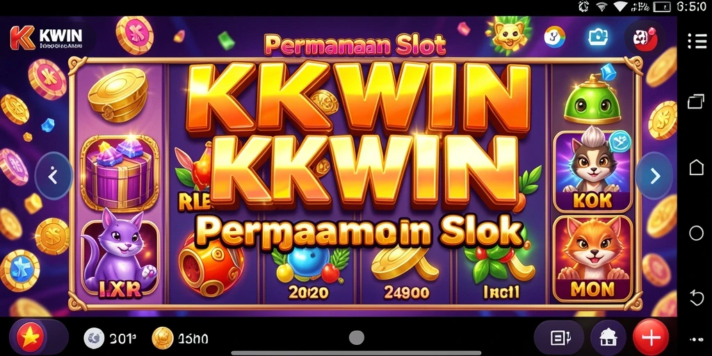 Tampilan gameplay slot KKWIN yang menarik dan penuh warna.
