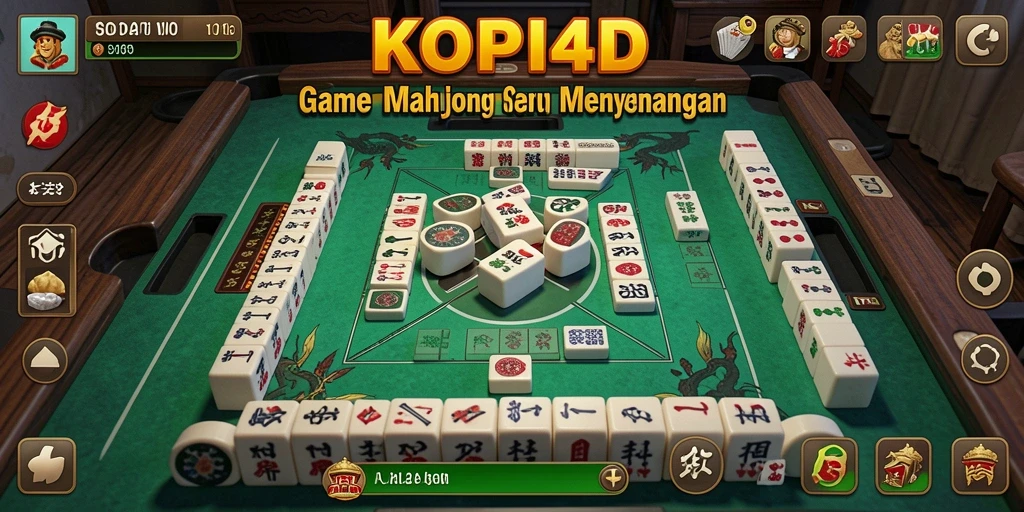 Tampilan grafis permainan Mahjong KOPI4D yang menawan.