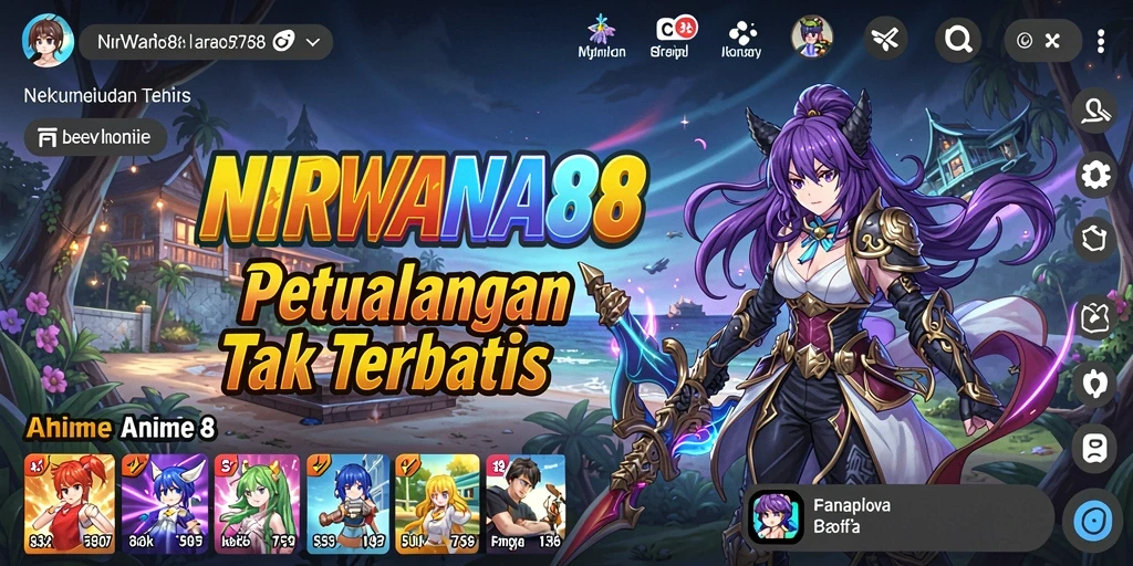 Screenshot gameplay NIRWANA88 yang menunjukkan karakter Anime beraksi.