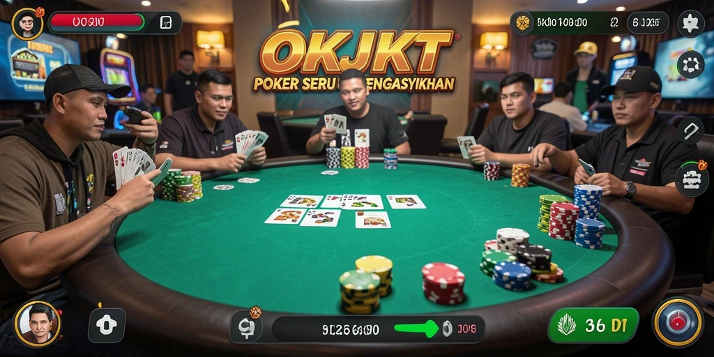 Tangkapan layar gameplay poker yang mengasyikkan di OKJKT.