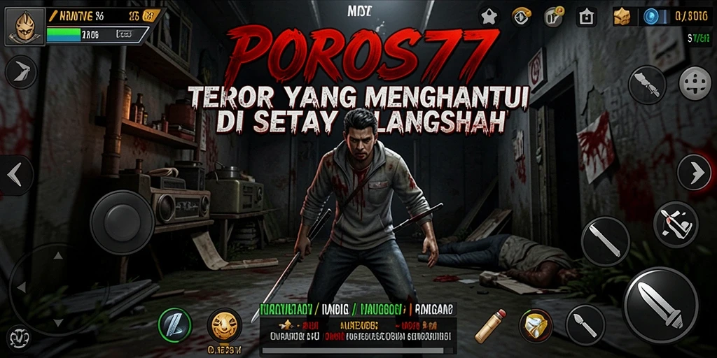 Screenshot gameplay POROS77 yang menampilkan suasana Horror yang mendalam.