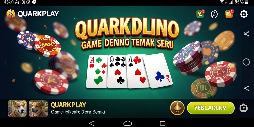 Tampilan gameplay seru dari QUARKPLAY dengan kartu Domino.