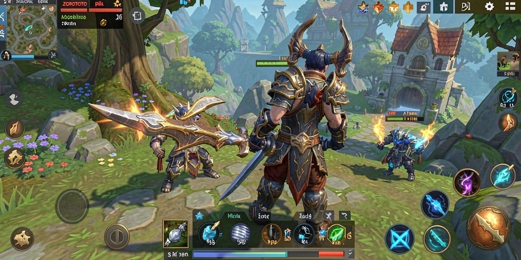Screenshot utama <strong>ZOROTOTO</strong> menampilkan aksi seru dalam pertarungan multiplayer yang mendebarkan.